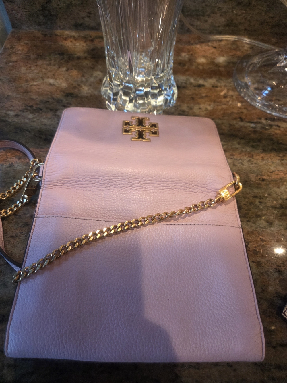 Tory Burch Pink Leather Chain Shoulder Bag with Card Case - Picture 6 of 11